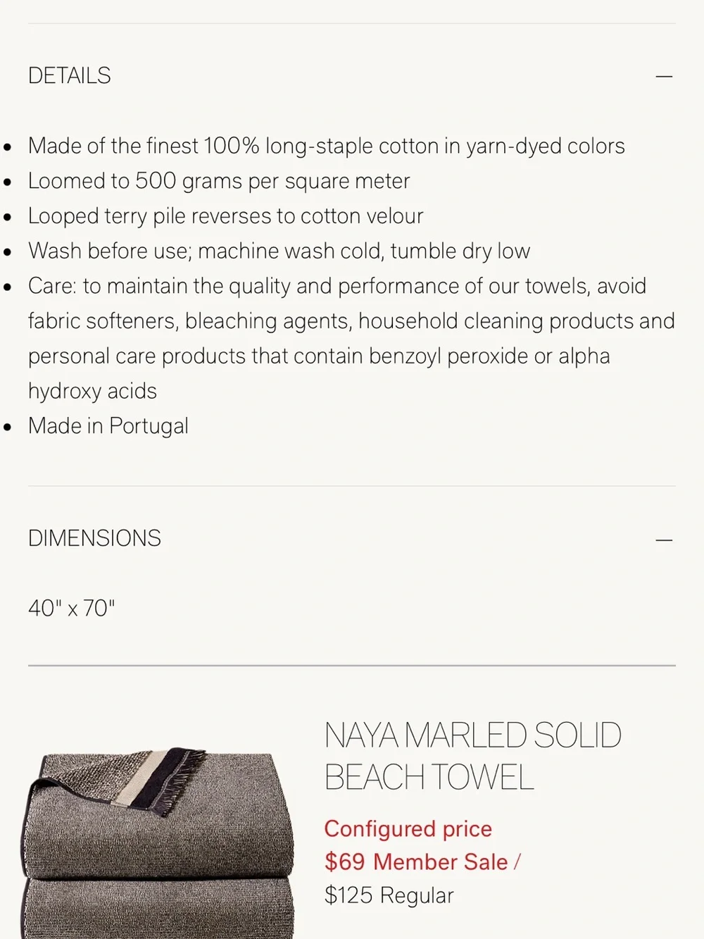 Beach towel with fringe